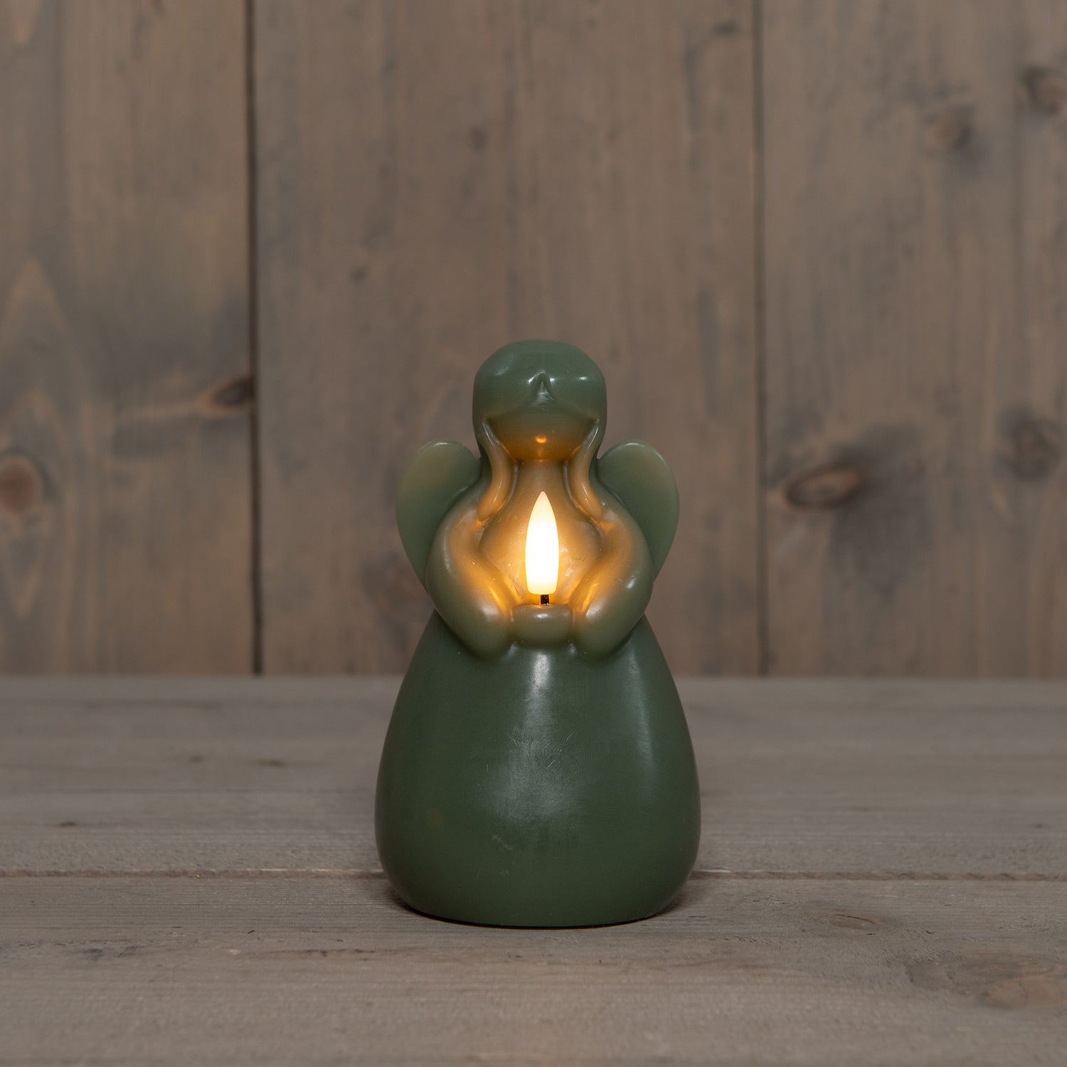 Anna's Collection LED stompkaars Ange engel groen D 8 H 14,5 cm