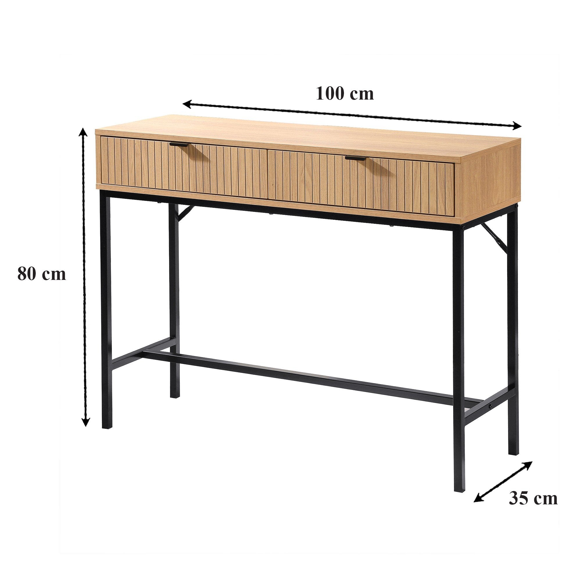 Calicosy - Consoletafel Tara - 100 cm - Houten effect