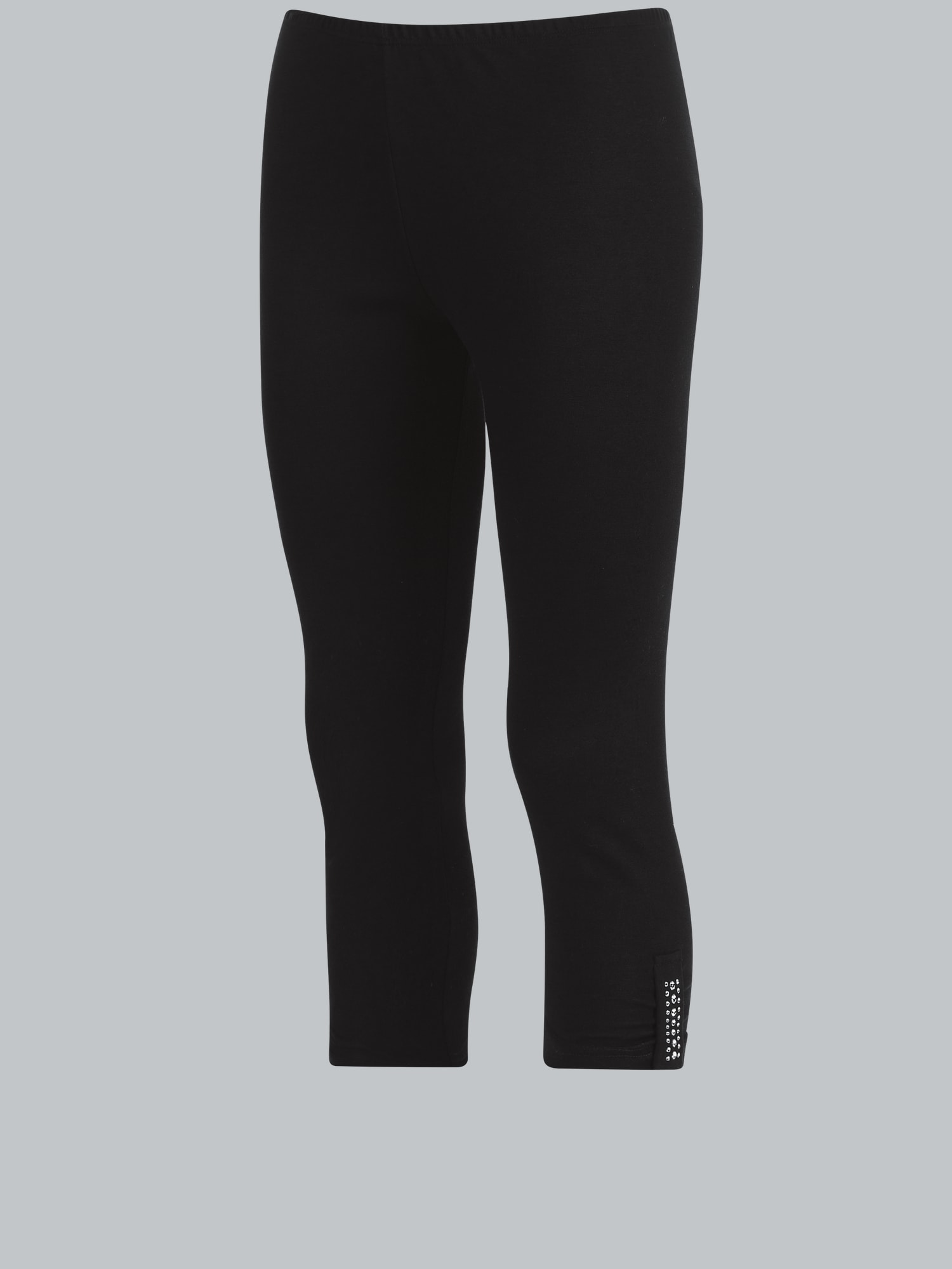 Leggings 7/8 mit Kristallsteinen Schwarz