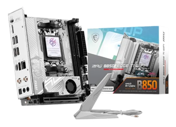MSI B850I EDGE TI WIFI, AMD, Sokkel AM5, AMD Ryzen 7000 Series, AMD Ryzen 8000 Series, AMD Ryzen 9000 Series, Sokkel AM5, DDR5-SDRAM, 128 GB