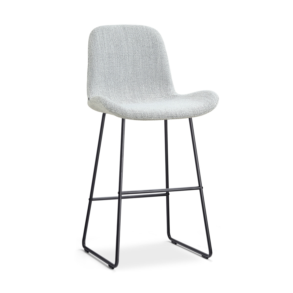 Barkruk Nino-Fé zwart onderstel grijs melange 75 cm