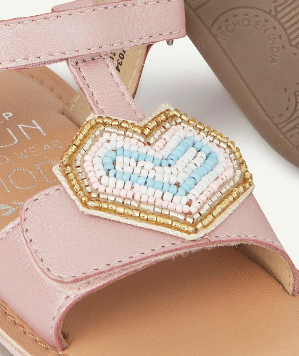 MOD8SANDALES EN CUIR CLOONIMALS ROSE