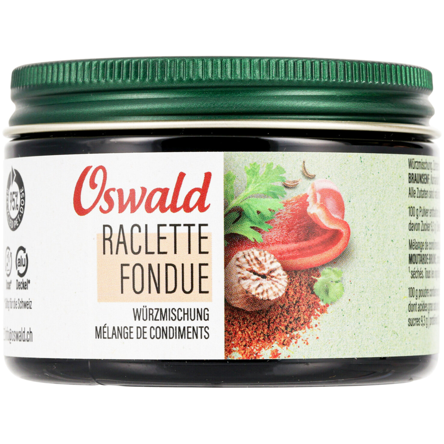 Oswald Naturschätze Würzmischung Raclette Fondue