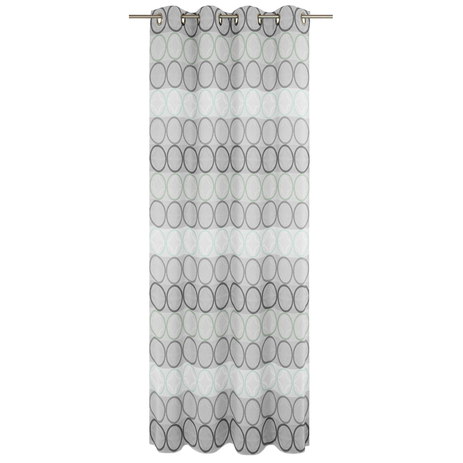 Einzelschal mit Ösen ZIRBELLO - mint - 145x132 cm