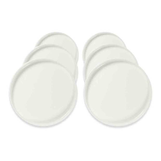 Blokker ontbijtbord Vienna Modern - ø 21 cm - wit - 6 stuks