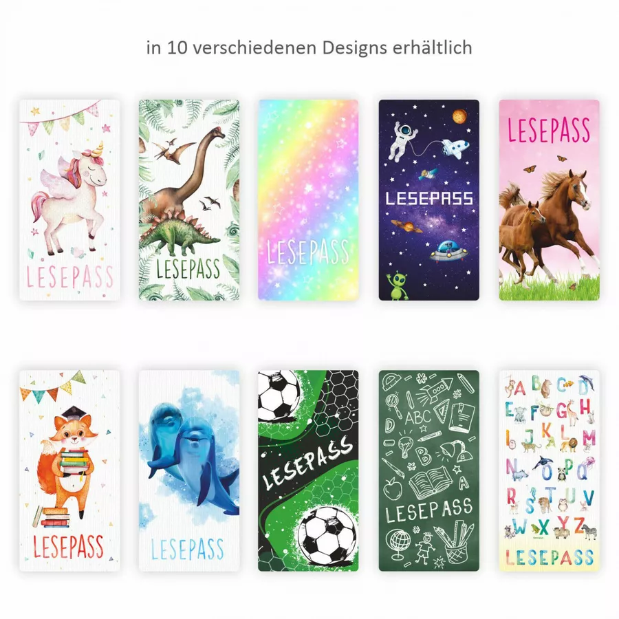 Nikima Lesepass Tafel Lesezeichen zum lesen üben Grundschule 10-100 Stück 50 Stück
