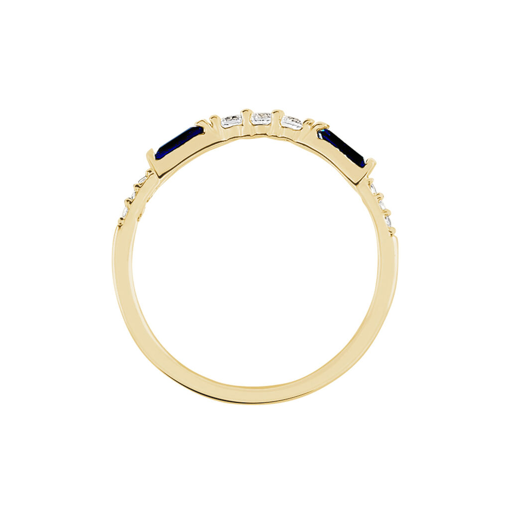 Bague Plaqué Or Jaune Calvin Oxyde De Zirconium