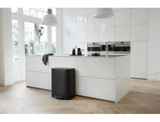 BRABANTIA - Poubelle à pédale Bo Pedal Bin, 2 x 30L - Noire
