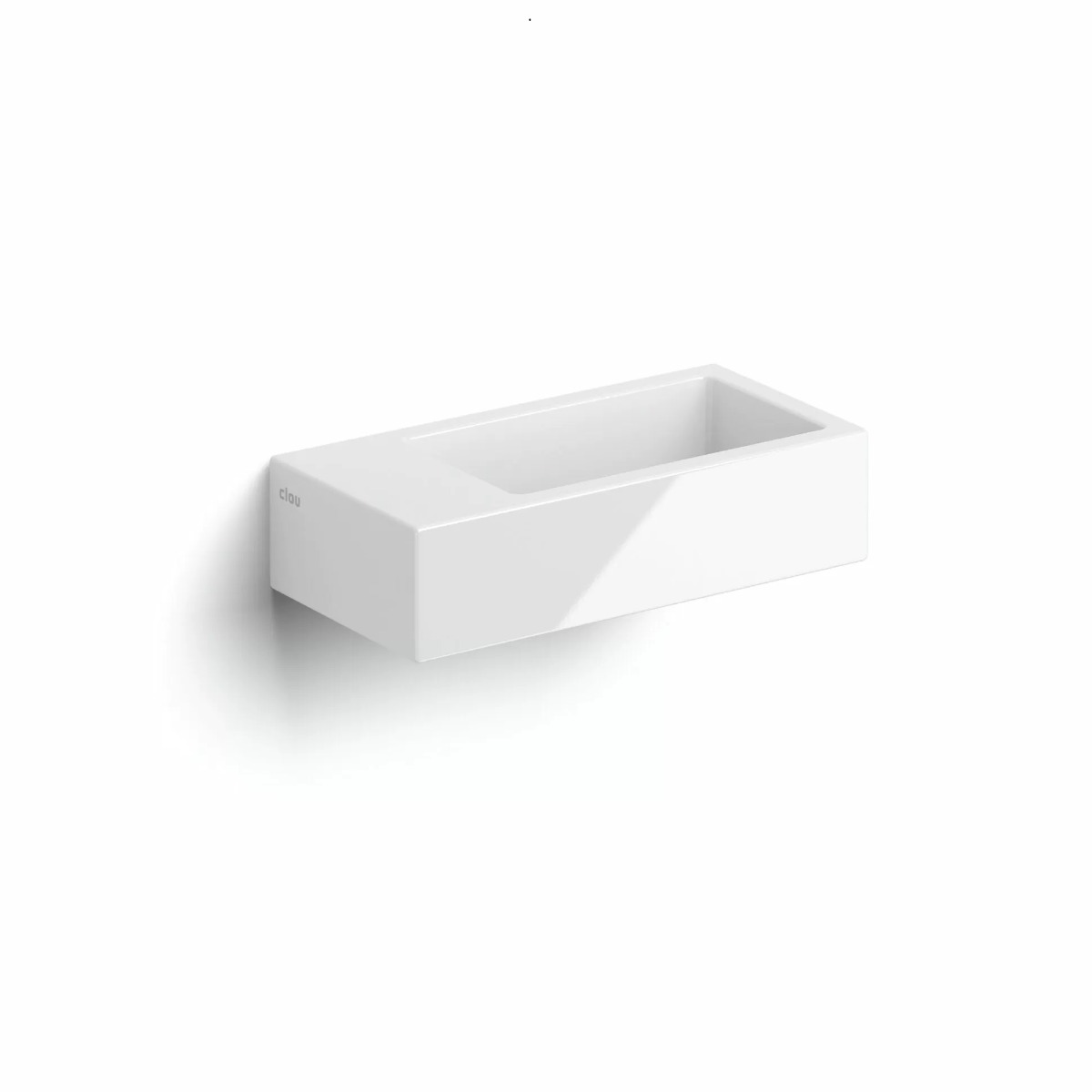 Clou Flush 3 keramische fontein 36cm zonder kraangat links wit glans