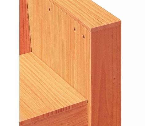VIDAXL - Canapé de jardin 2 places cire marron bois pin massif