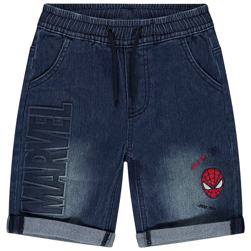 Bermuda avec motif en relief Spider-Man Marvel pour garçon - Bleu moyen