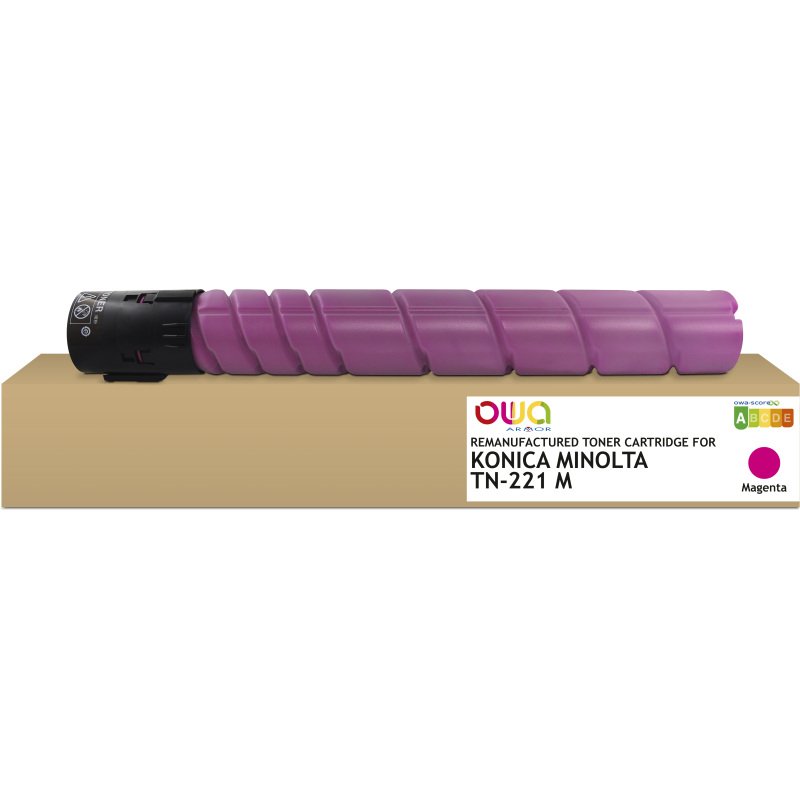 Toner remanufacturé OWA - standard - Magenta - pour KONICA MINOLTA TN-221M, DEVELOP A8K33D0, OLIVETTI B1196