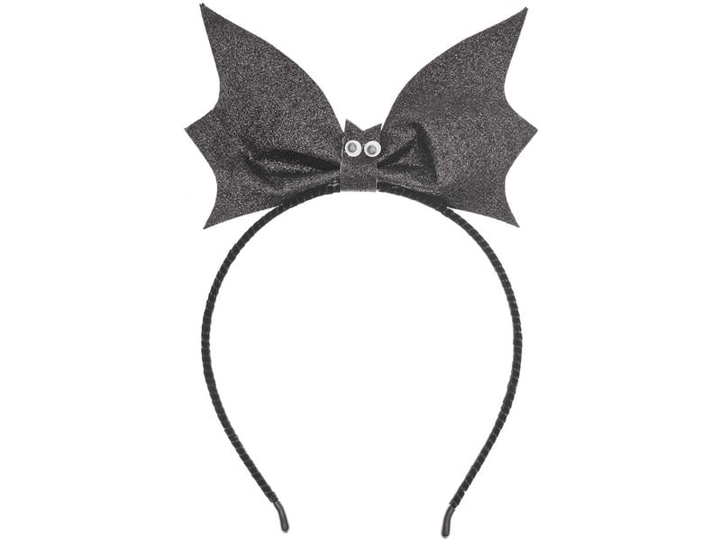 Rico Design Kopfschmuck Fledermaus 1 Stück, Schwarz Haarreif mit Fledermaus