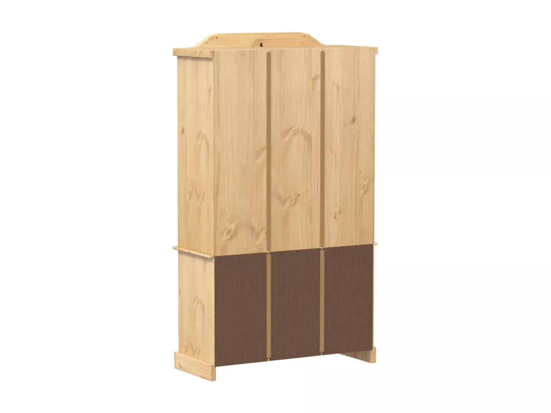Vitrine en verre Corona 103,5x42x180 cm bois de pin massif