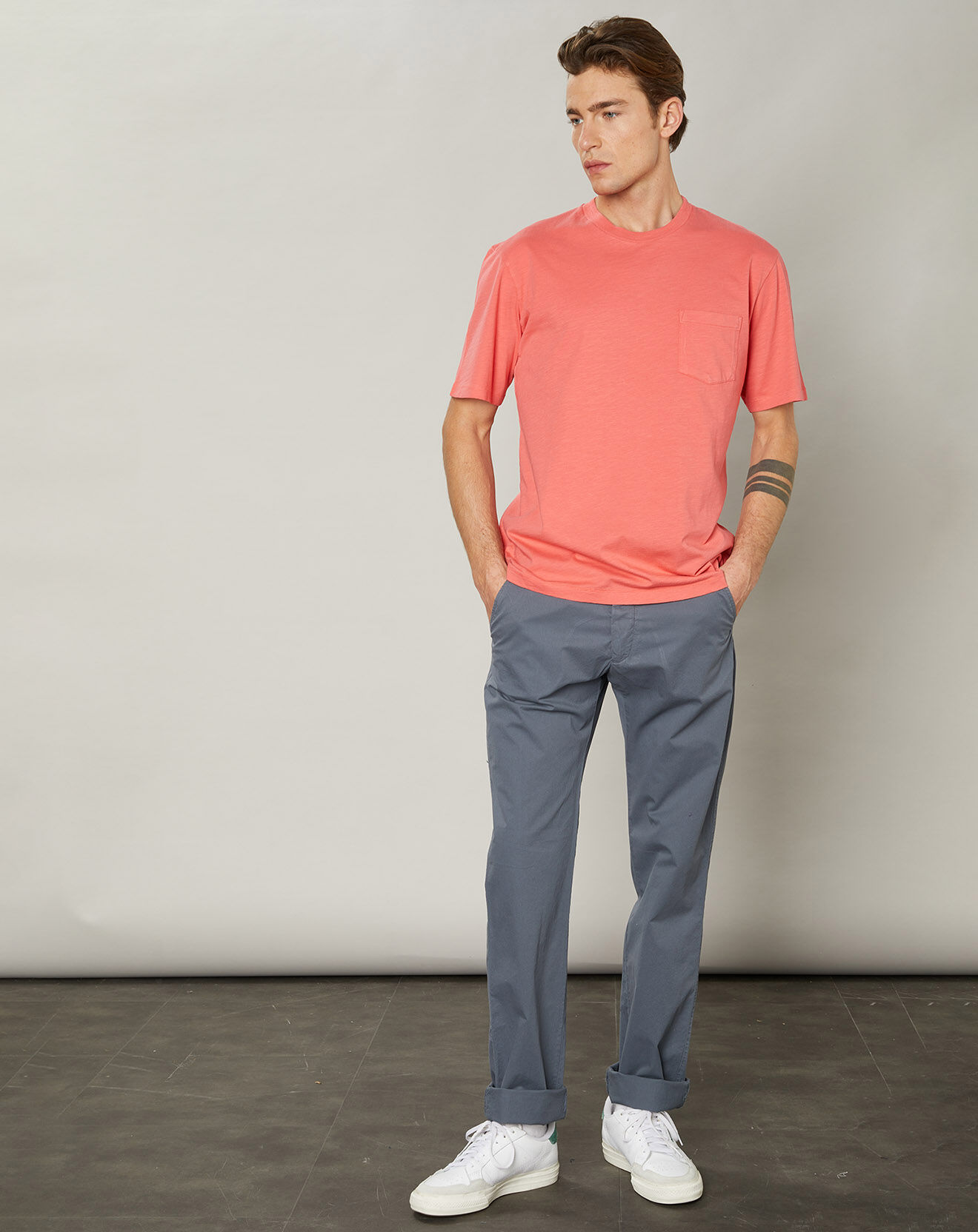 Hartford T-Shirt Pocket Crew rouge