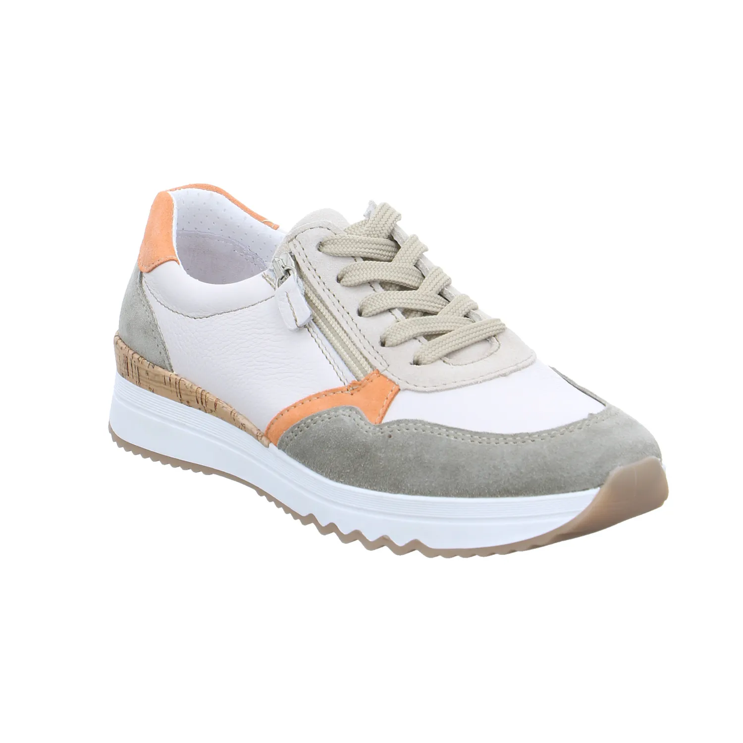 VAN DER LAAN Comfort-Schnürer Khaki Leder  