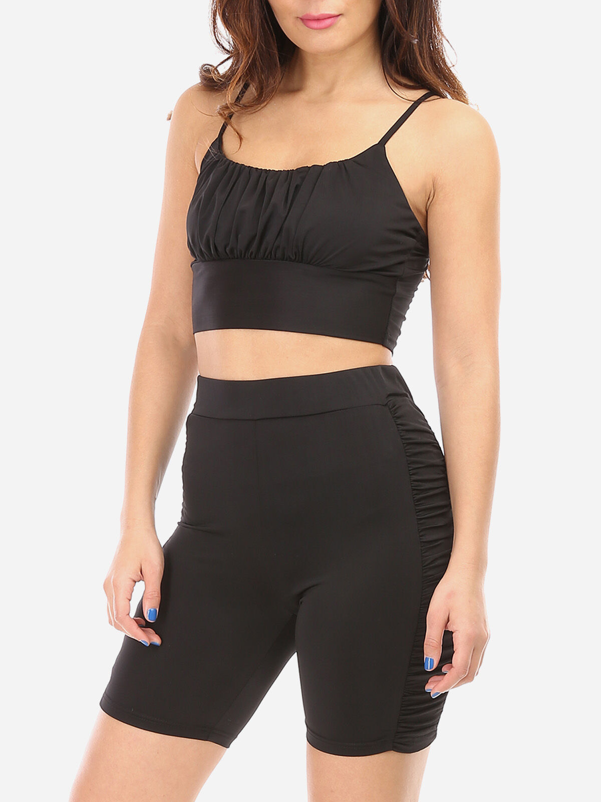 Ensemble cycliste froncé- Noir