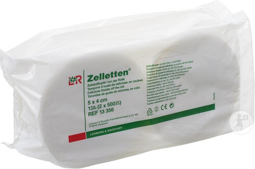 Lohmann & Rauscher Zelletten Tampon Cellulose 5x4cm 2x500 Pièces (13356)