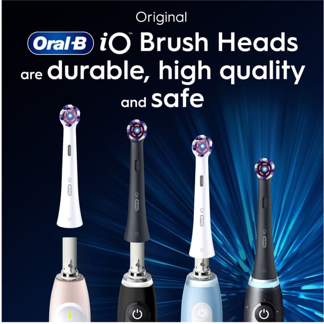 Oral-B iO Radiant White tandbørstehoved 457118 3-stk (sort)