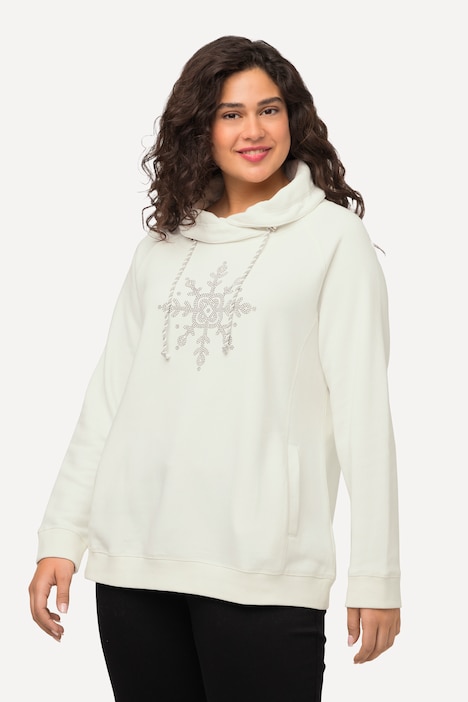 Sweatshirt, Eisstern, Stehkragen, Taschen, Langarm