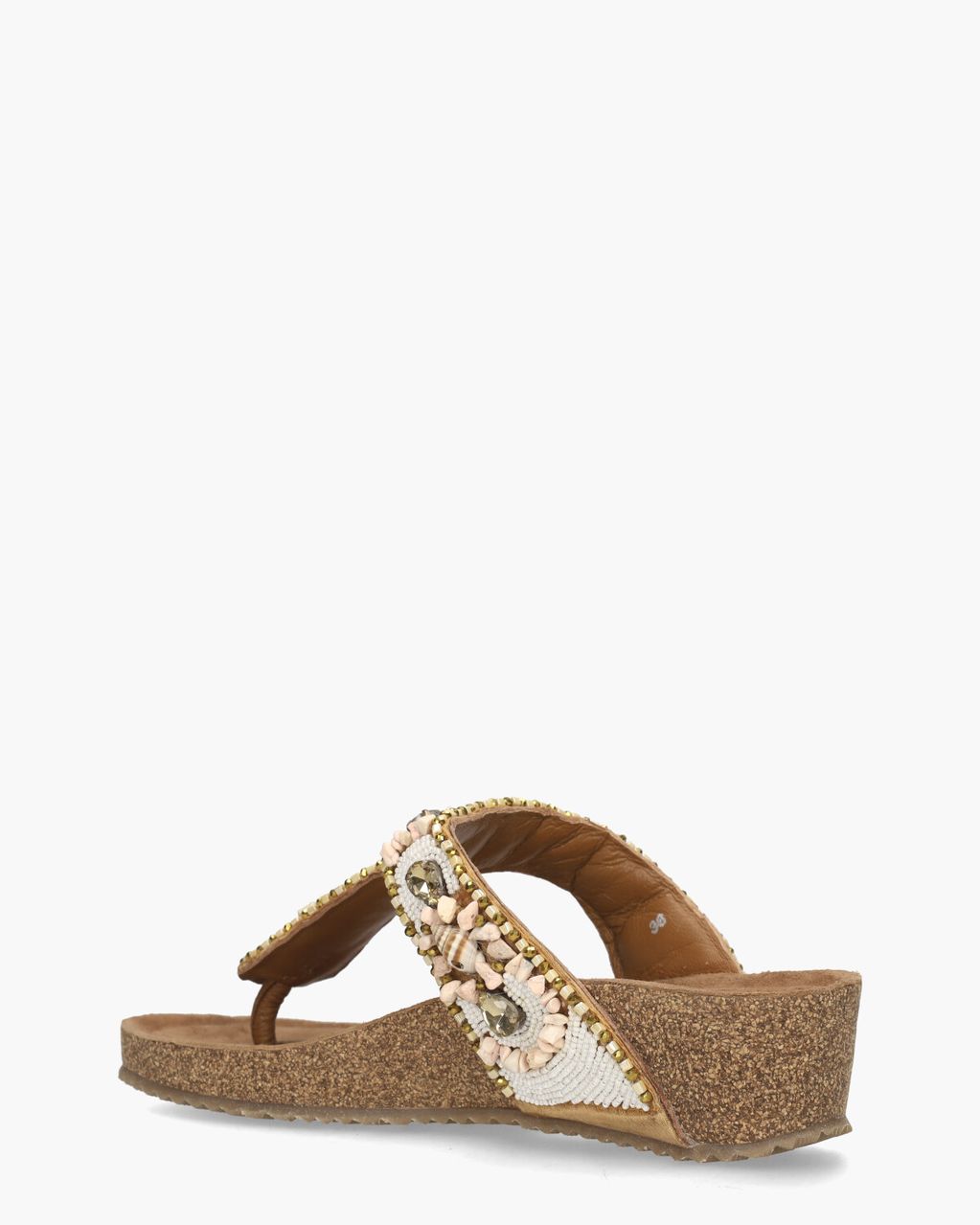 Miss Behave Trinida Wit/Multicolor Damesslippers