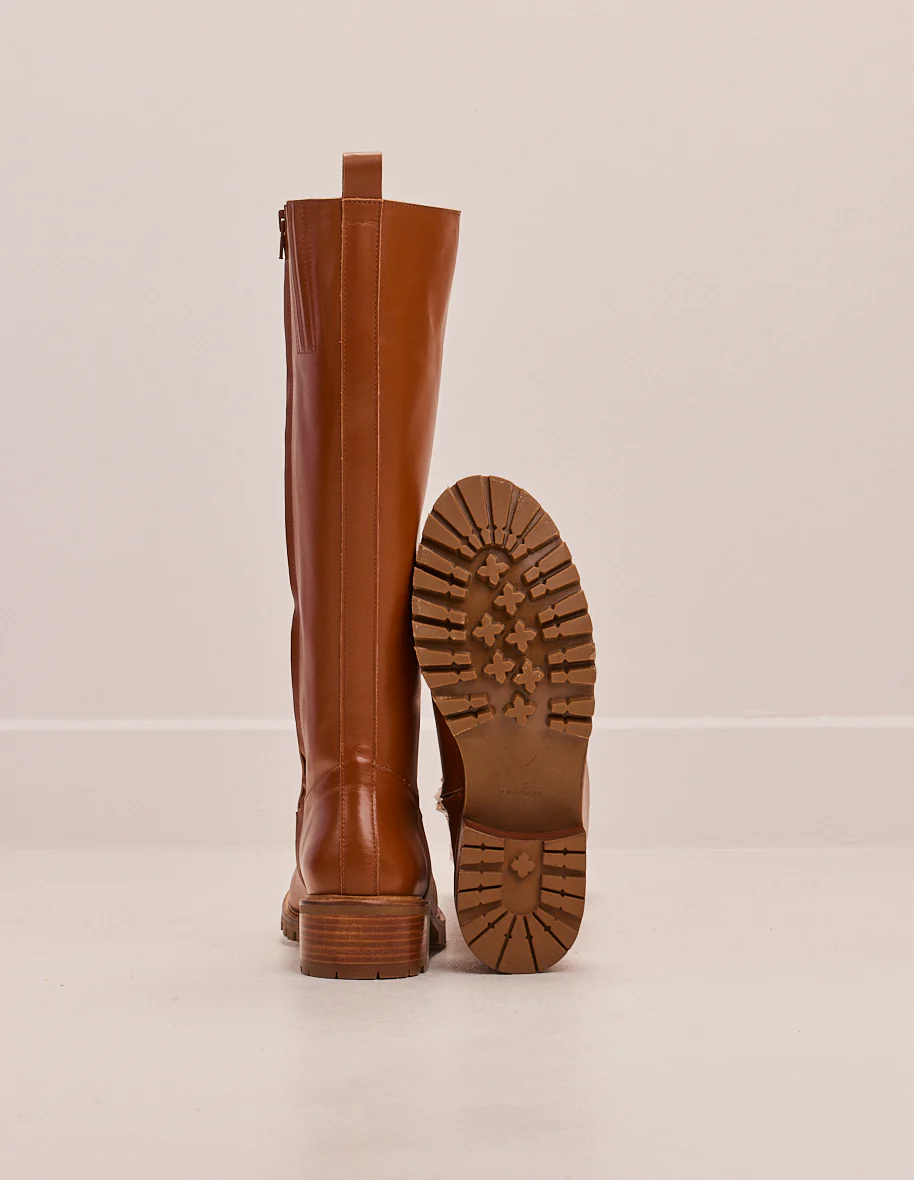 Bottes Liliane - Cuir cognac
