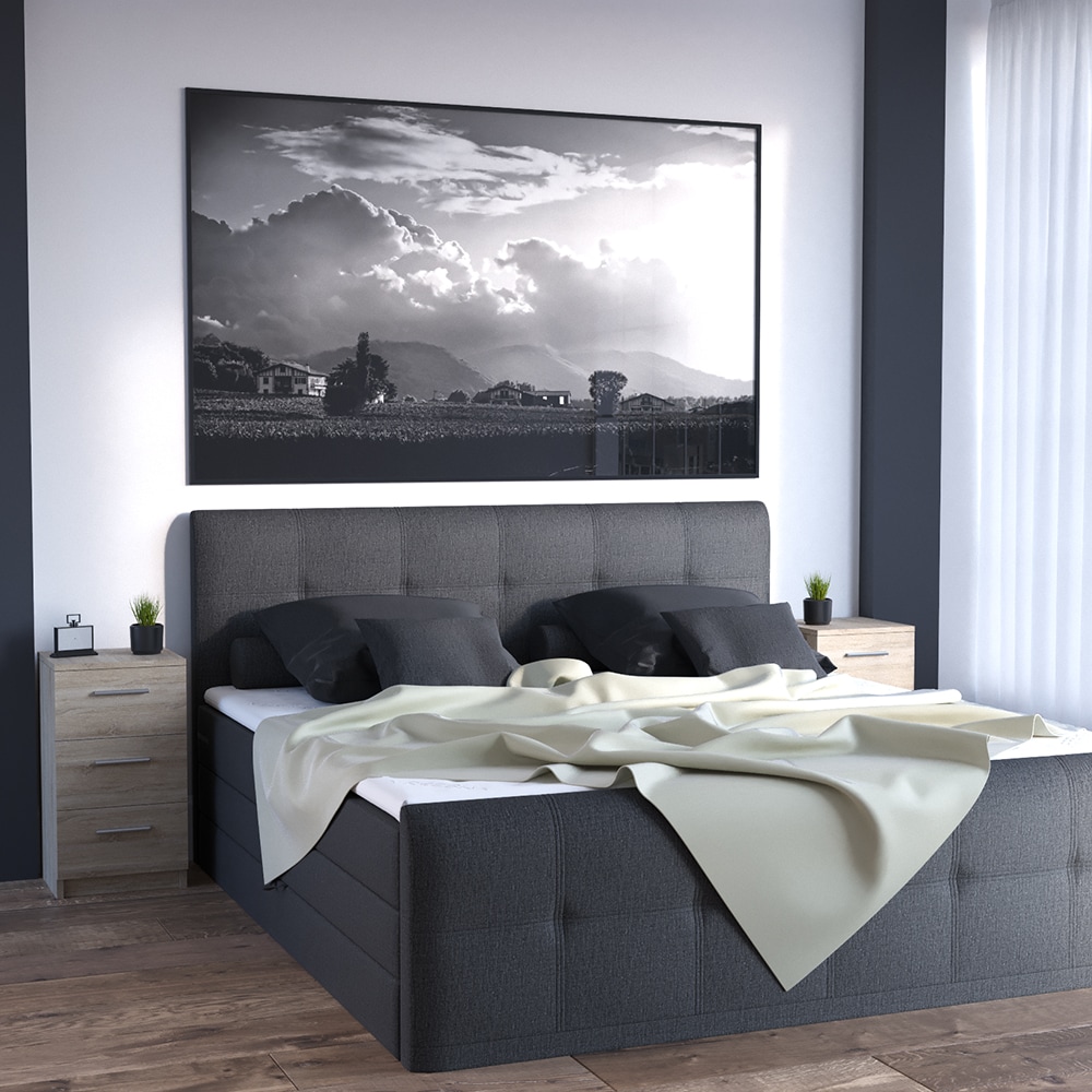 VICCO Nachttisch für Boxspringbett Nachtschrank Nachtkommode Kommode Schrank