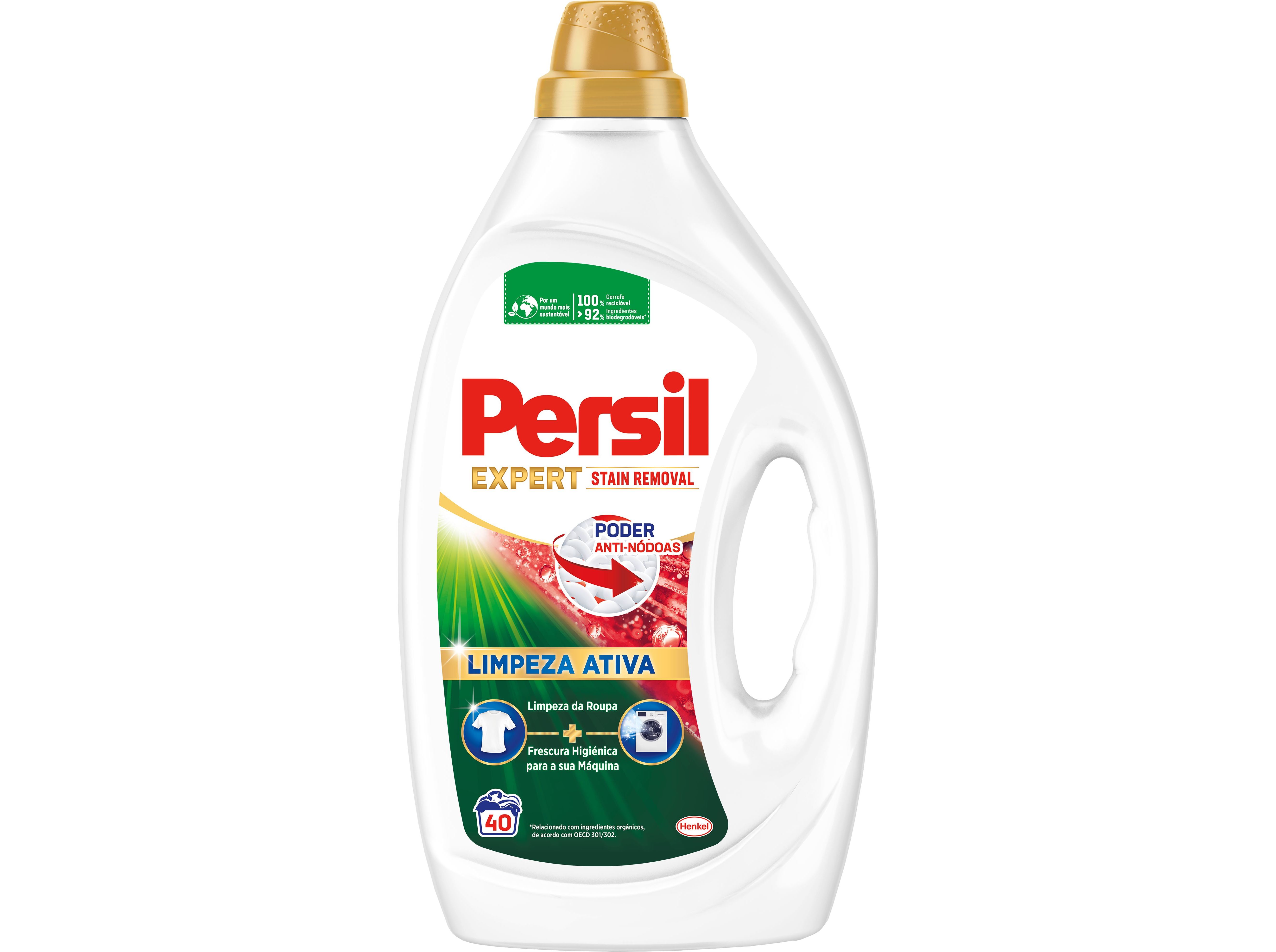 DETERGENTE ROUPA MÁQUINA LIQUÍDO PERSIL EXPERT STAIN REMOVAL 40D