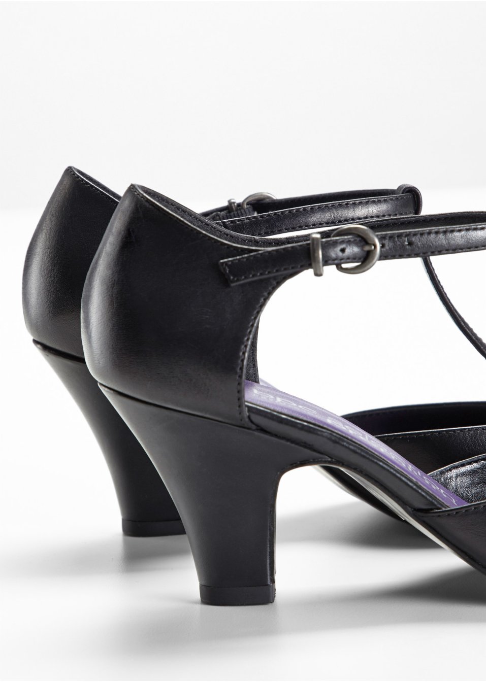 Escarpins à bride en cuir