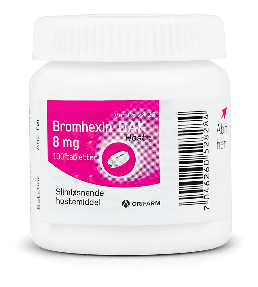 Bromhexin 8 mg - 100 tabletter