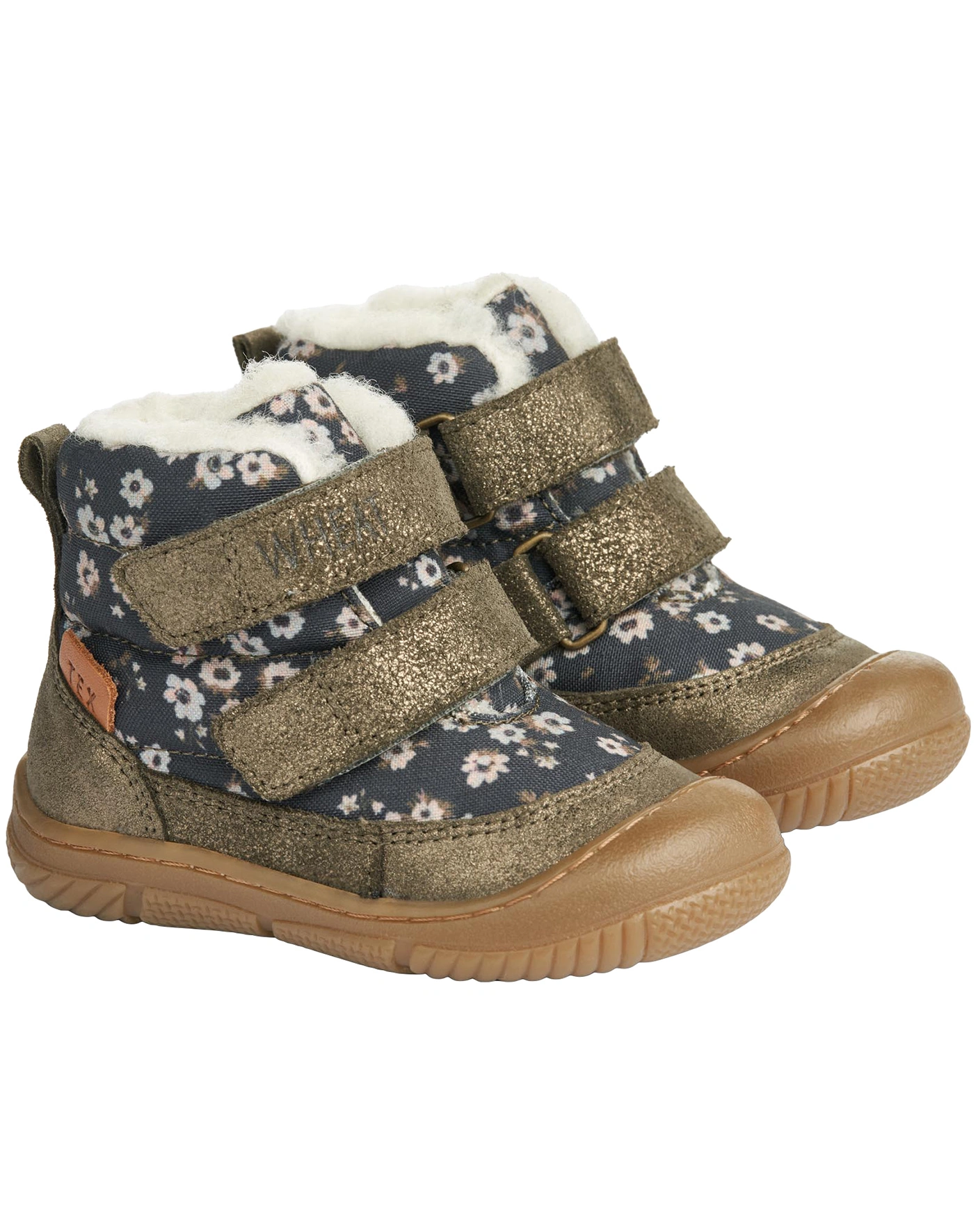Klett-Lauflernboots DOWI TEX FLOWERS gefüttert in black