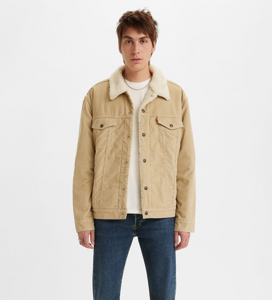 Jaqueta Levi's Type 3 Sherpa Trucker, marrom