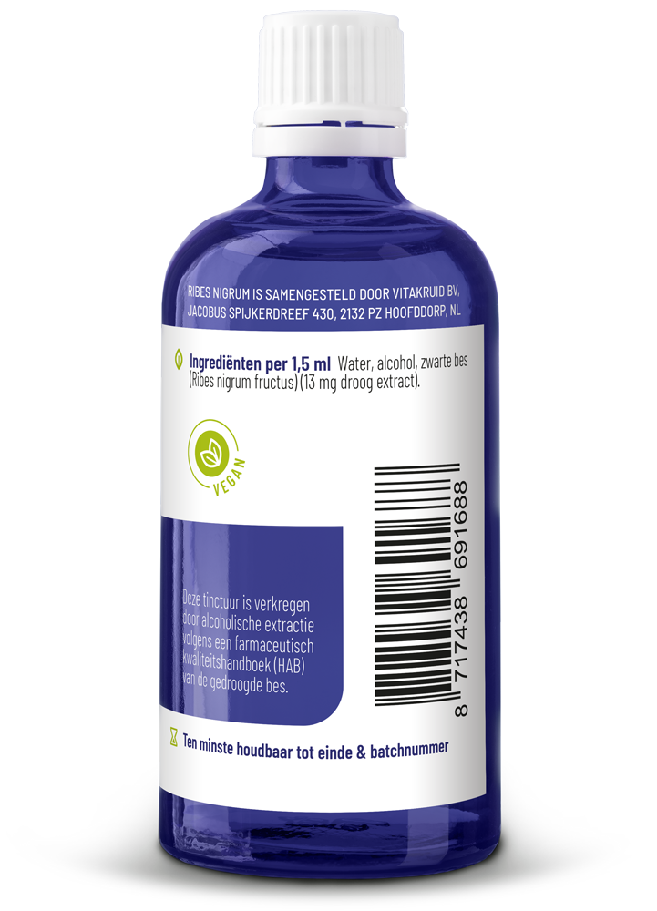 Vitakruid Ribes Nigrum Zwarte Bes Tinctuur 1:10 (100 ml)