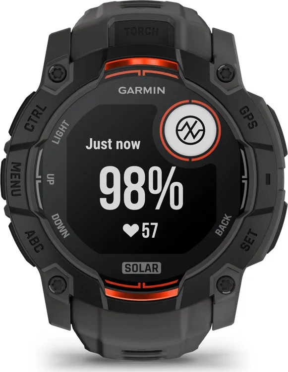Garmin Instinct 3 Solar Black Bezel With Charcoal Band