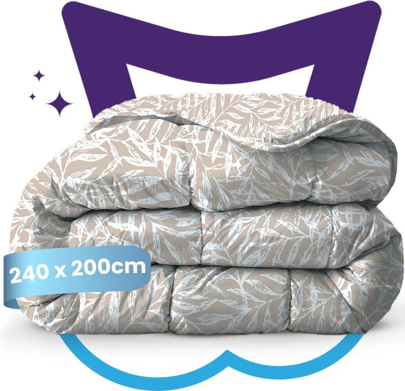 Slaapspeciaal - eazydekbed ® Series ZAFRA - Zomerdekbed - 240x200 cm - 100% Katoen - Inclusief 2 Kussenslopen