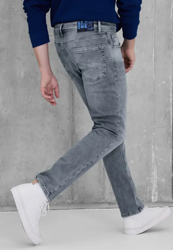 Slim Fit Jeans - iced grey random wash