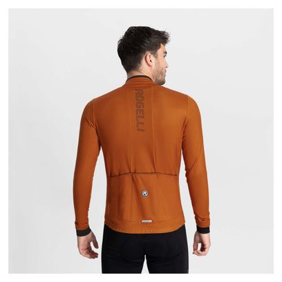 Maillot Manches Longues Velo Rogelli Essential - Homme - Orange