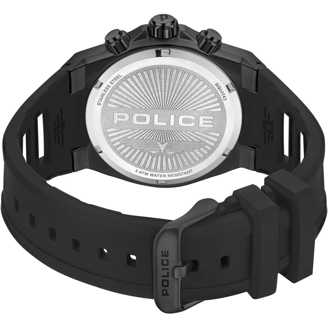 Police Sonic Day Date Schwarz