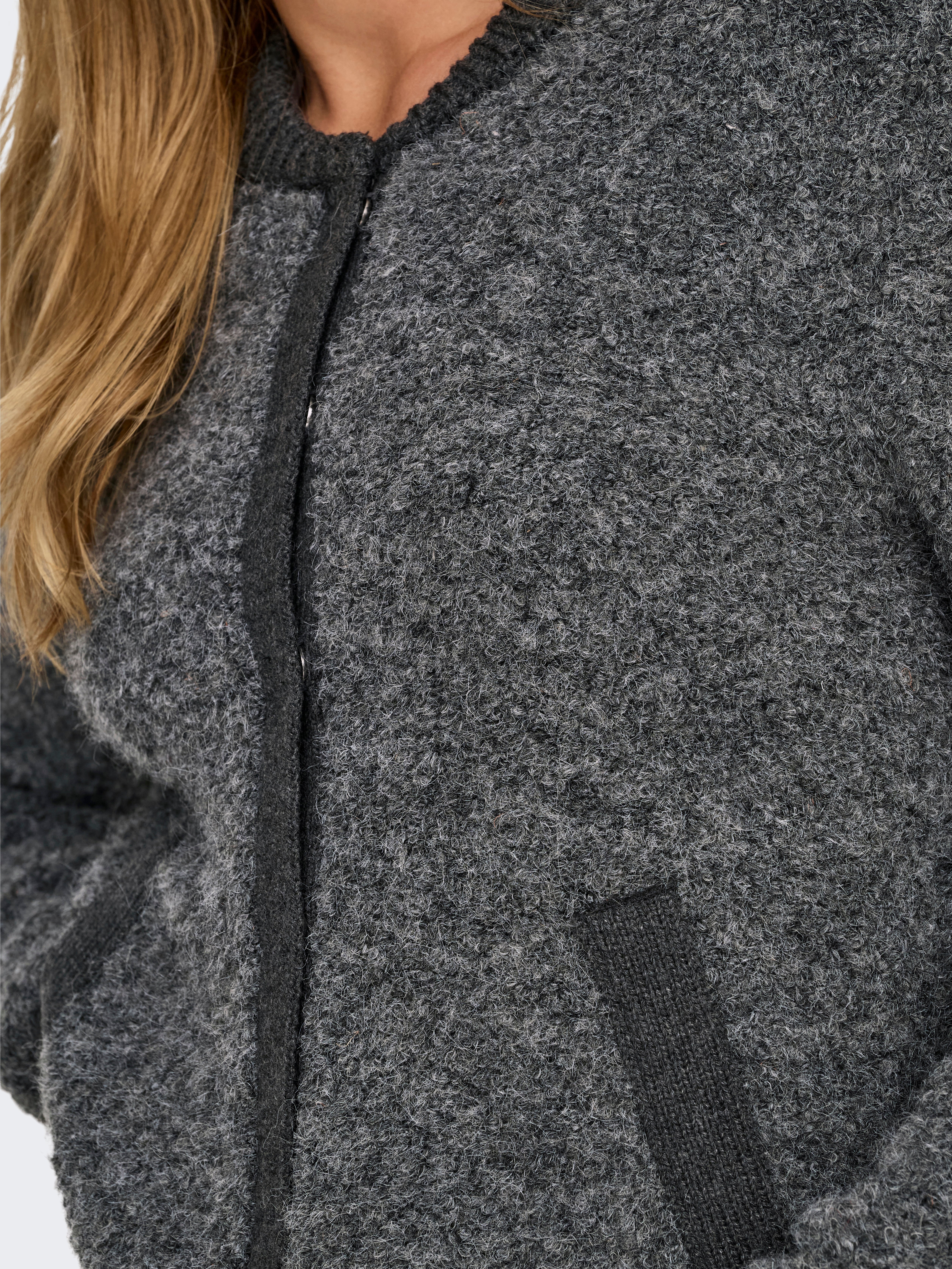 ONLCLEO Strickjacke Dark Grey Melange
