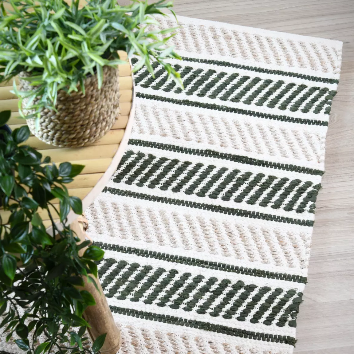 Tapis coton et jute (60 x 90 cm) Jarvis Vert