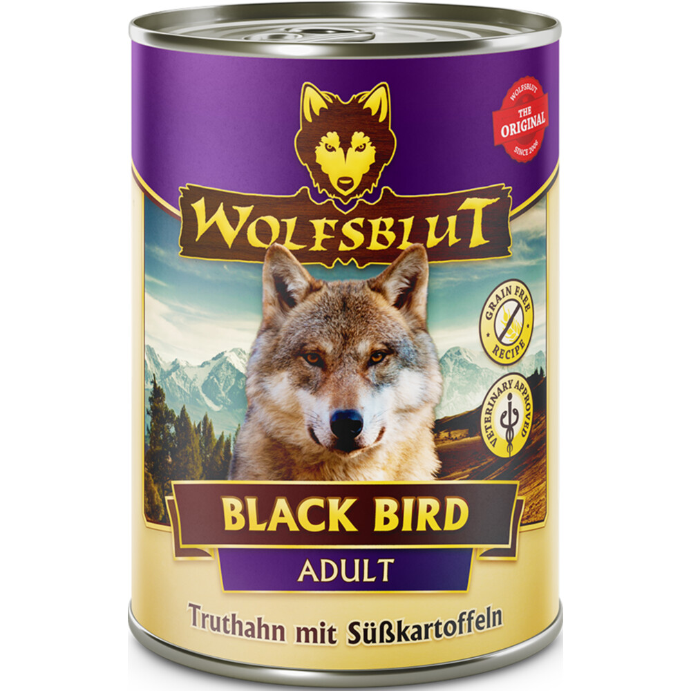 6x Wolfsblut Adult Black Bird Hondenvoer395 gr