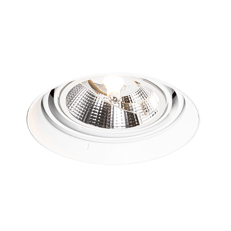 Moderne inbouwspot wit GU10 AR111 rond trimless - Oneon