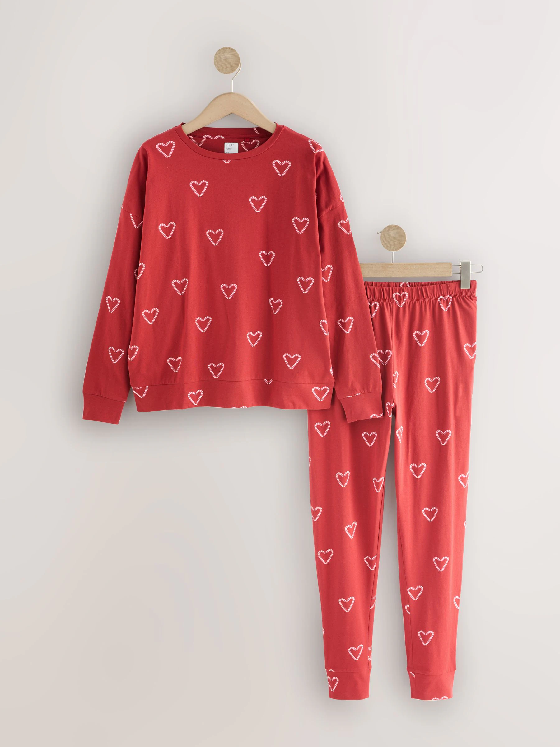 Rode zuurstokken - Pyjama met lange mouwen