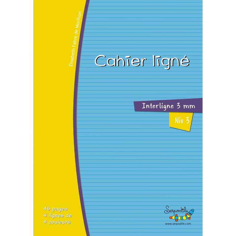 Cahier Oxford Serpodile Agrafe 210X297 48P Ligne 3Mm Niveau3 Bleu Ciel