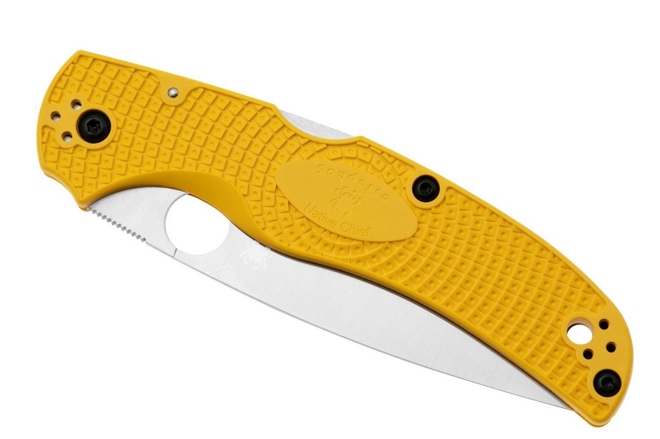 Spyderco Native Chief Salt Lightweight CPM Magnacut C244PYL Yellow FRN, zakmes