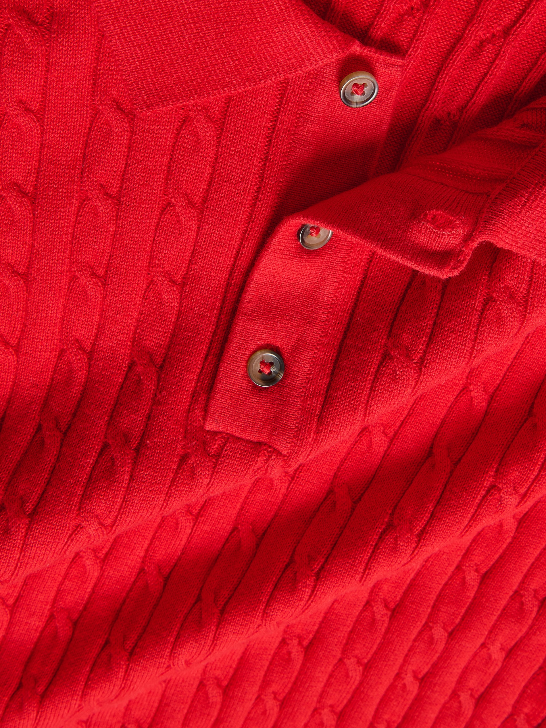 Pullover im Polo-Stil aus Strukturstoff
