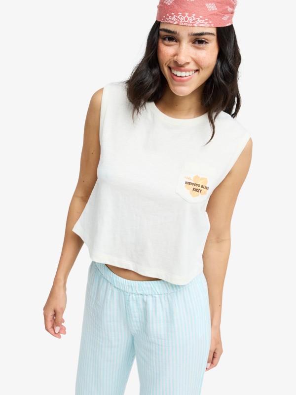Salt Blocks Muscle T-shirt sans manches Blanc Femme