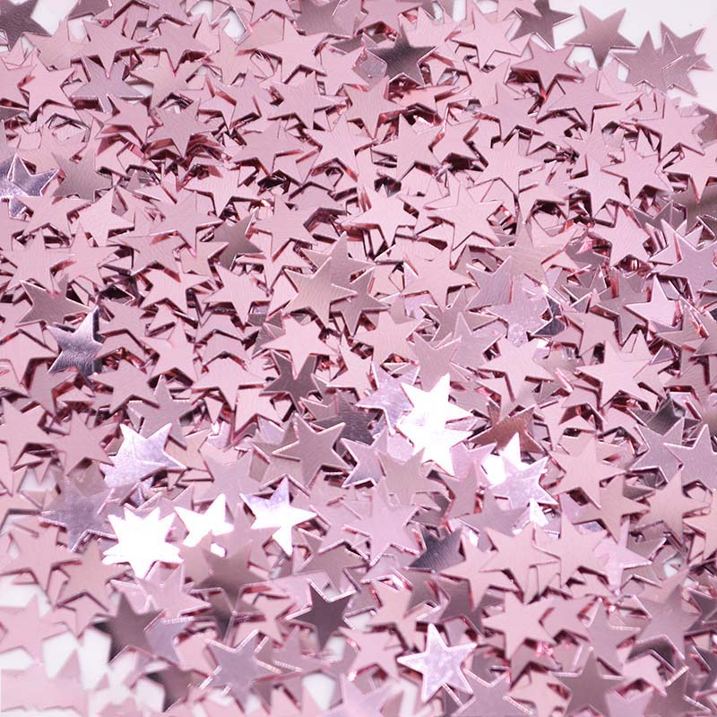 (15g) 10mm Konfetti Party Dekoration Stern Streukonfetti Tischdekoration Metallic - Roségold