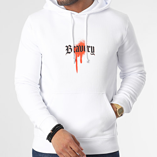 Sweat Capuche Bravery Cap Blanc