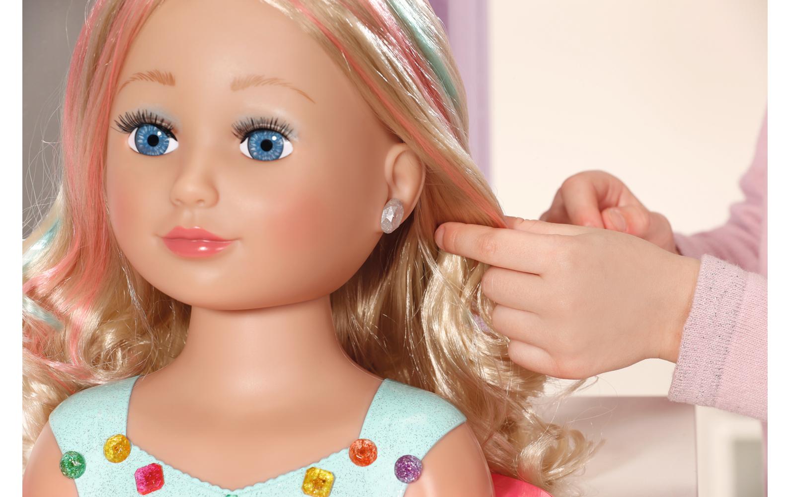 Puppe Sister Styling Head 27 cmFrisier- und Schminkkopf mit 33 Accessoires für angehende Mini-Stylisten